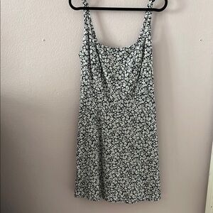 Old Navy Floral Navy Blue and White Dress